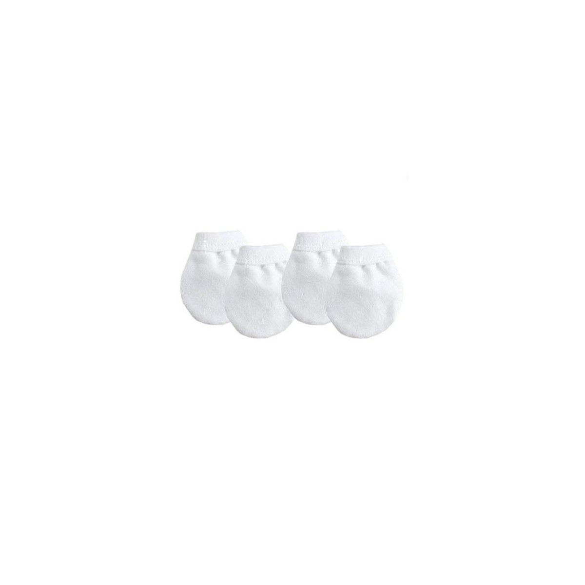 Flannel No Scratch Mittens White