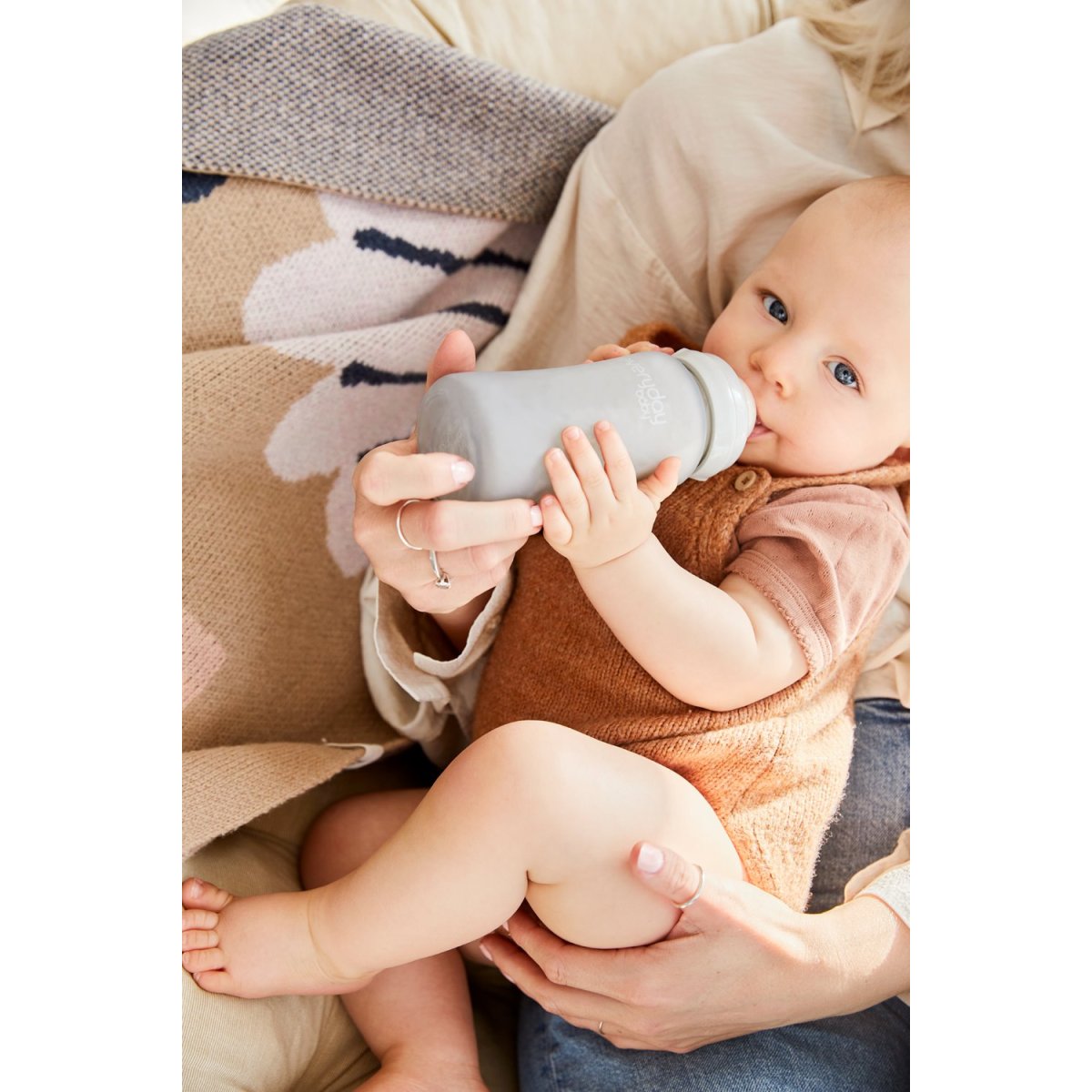 Glass Baby Bottle (240mL) - Quiet Grey