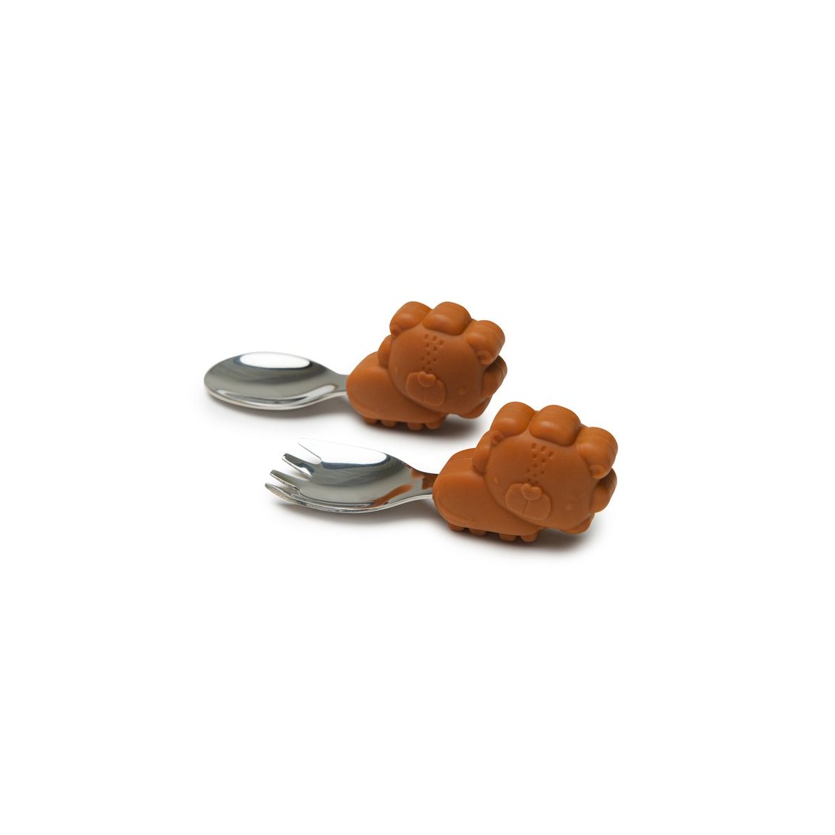 Learning Spoon/Fork Set - Lion/Ginger Honey