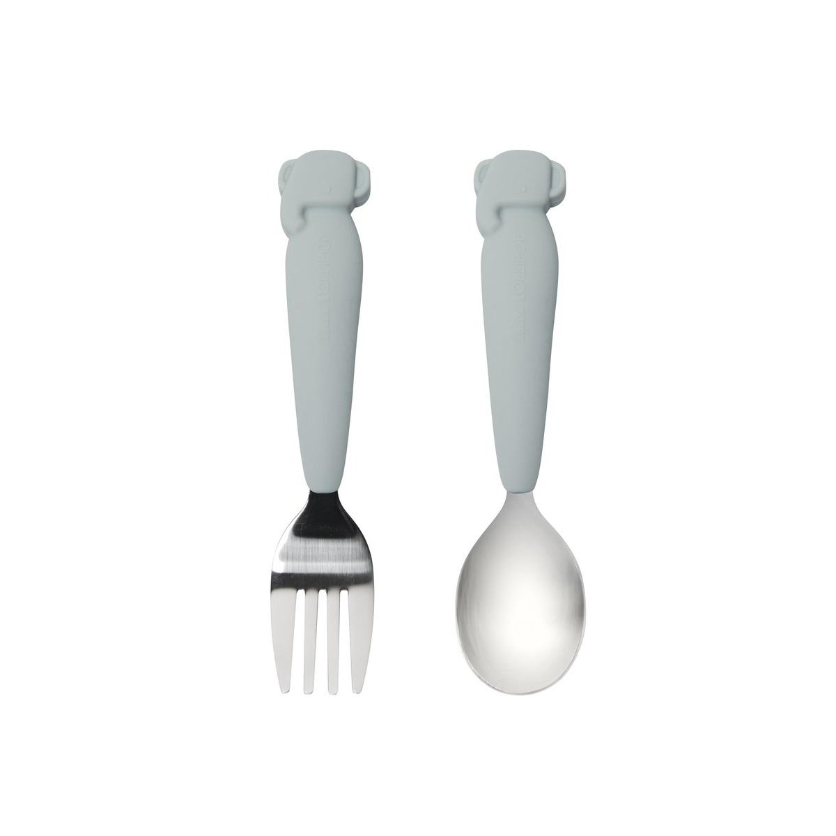 Big Kids Spoon/Fork Set - Elephant/Blue