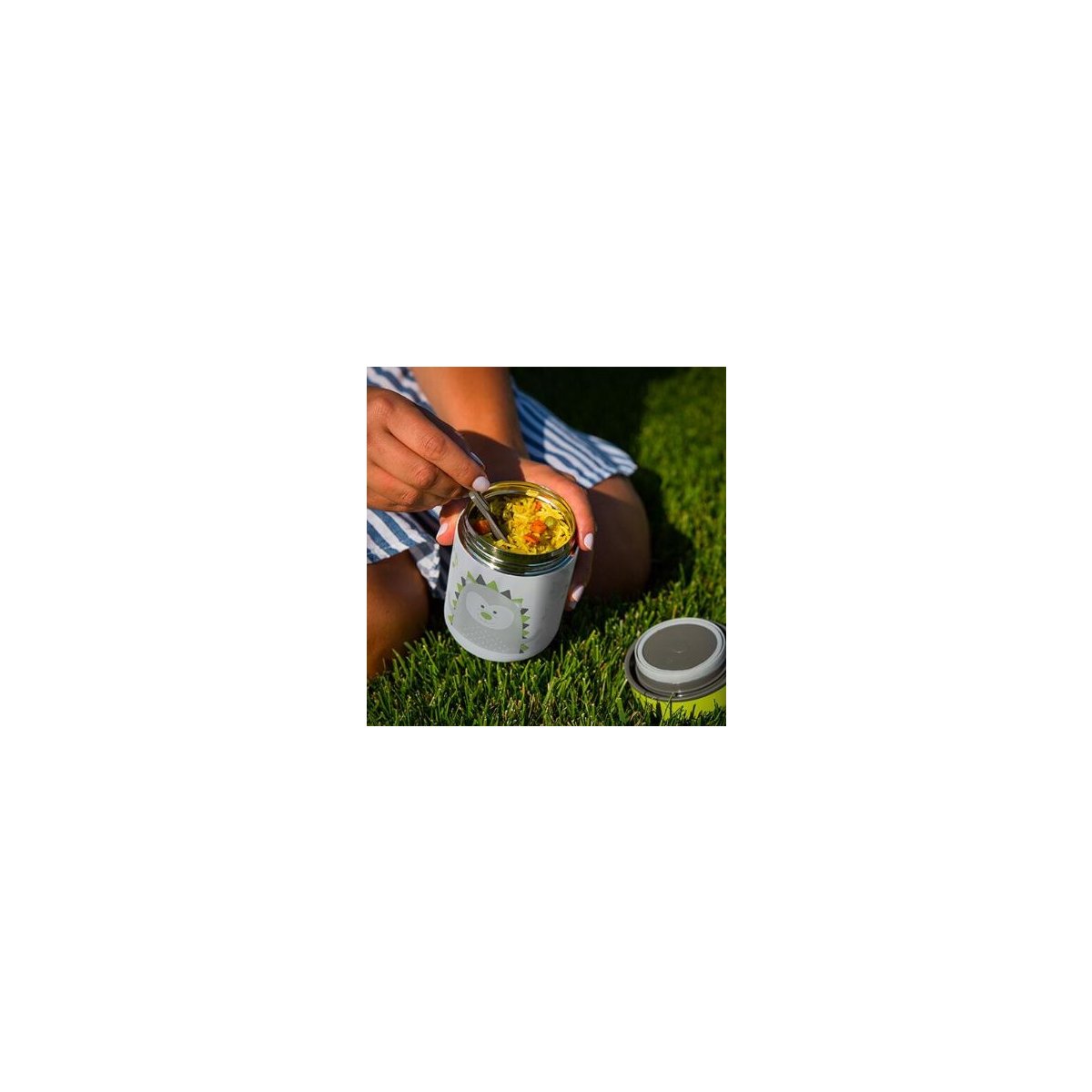 Food Thermal Container & Spoon - Lime
