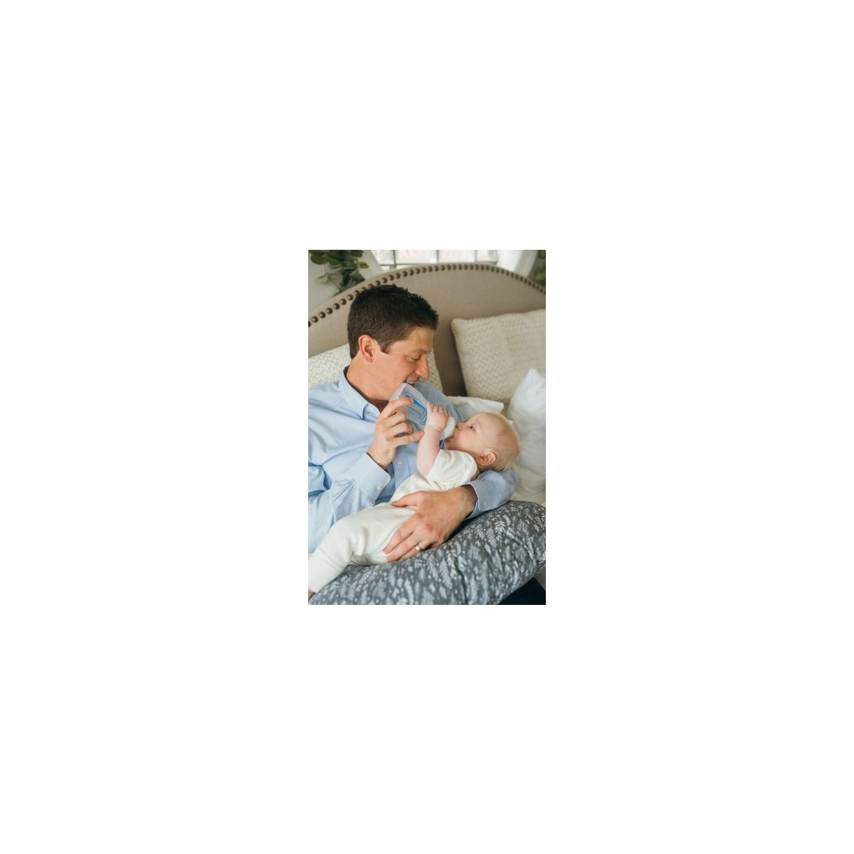 Breastfeeding Pillow with Cover - Grey
