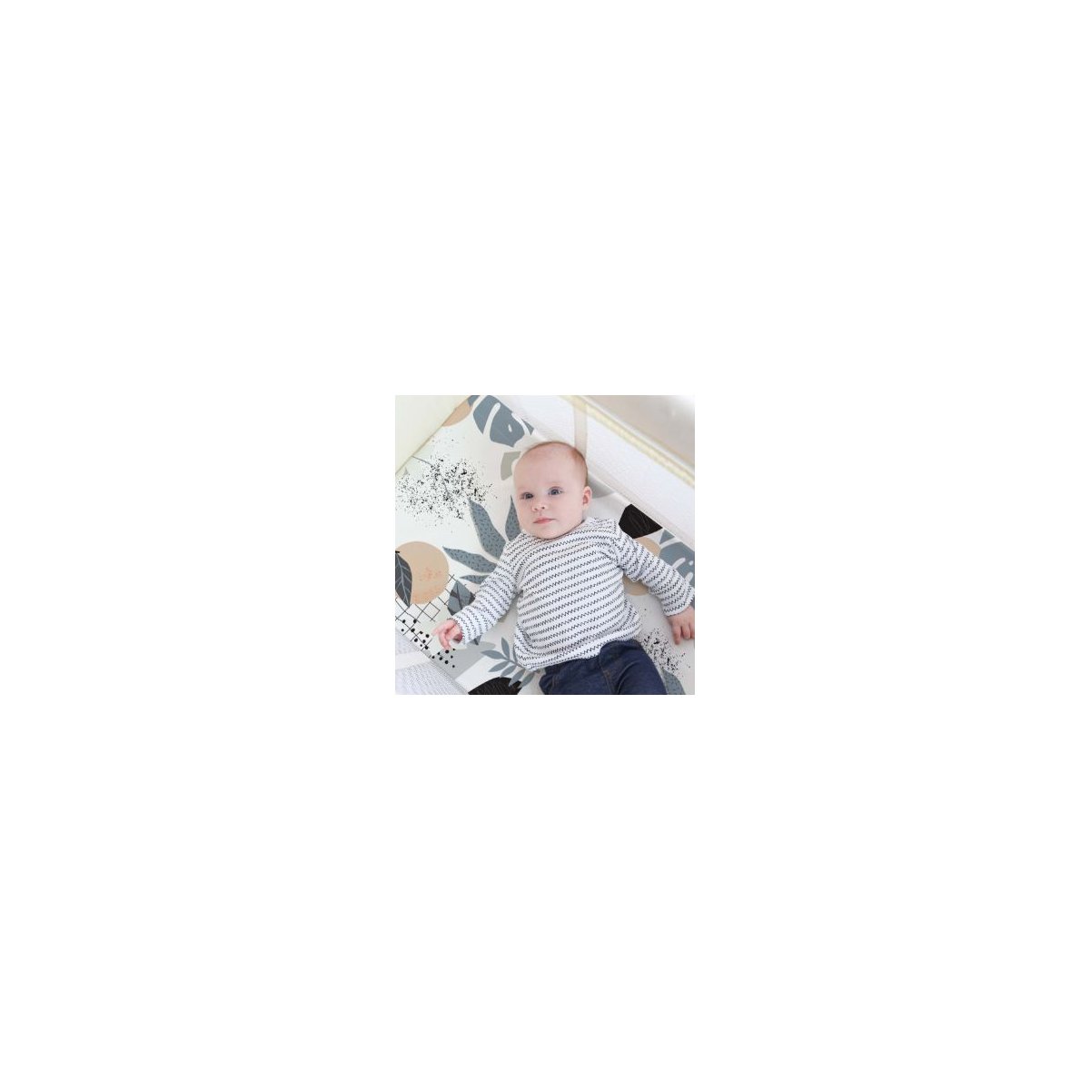 Percale Playard Sheet Printed - Palm Breeze