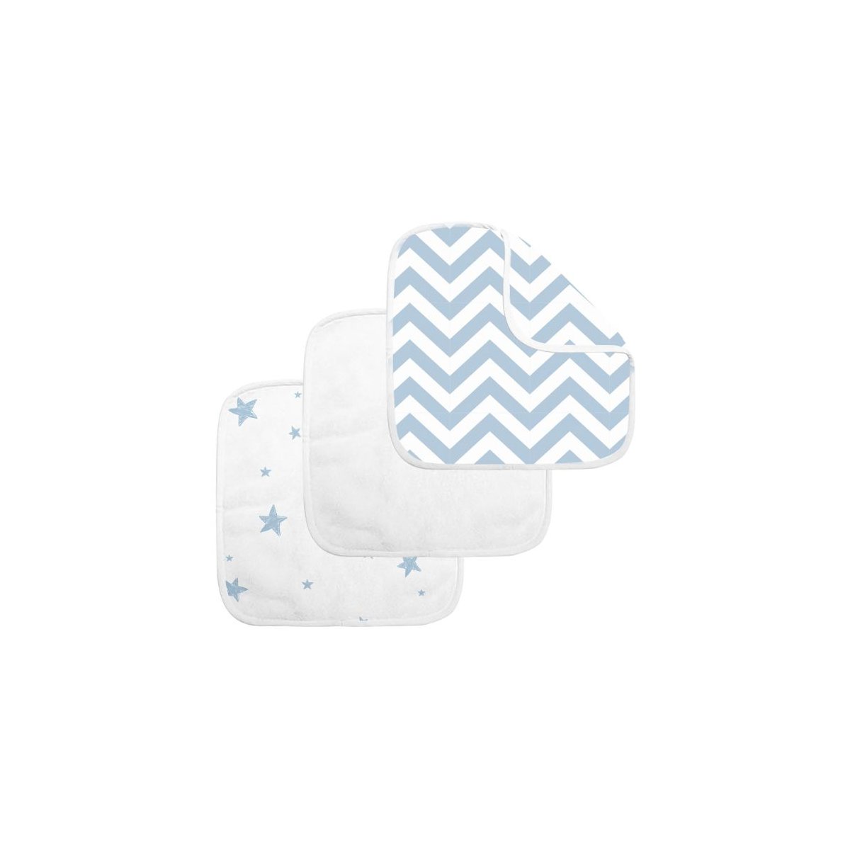 Washcloth 3 Pack - Chevron Blue