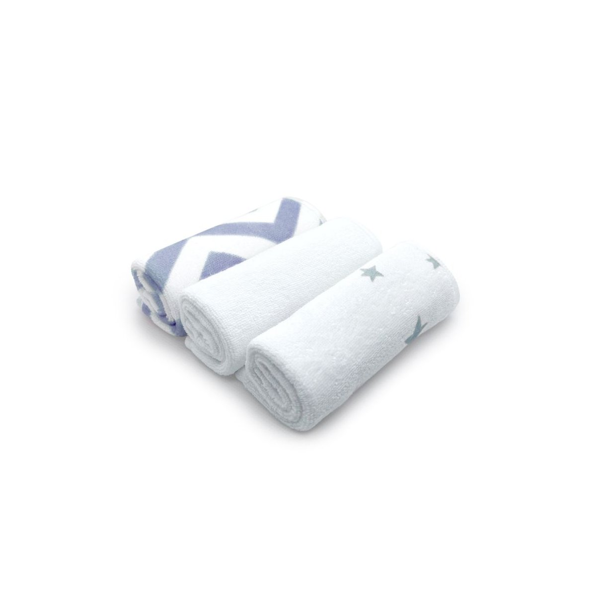 Washcloth 3 Pack - Chevron Blue