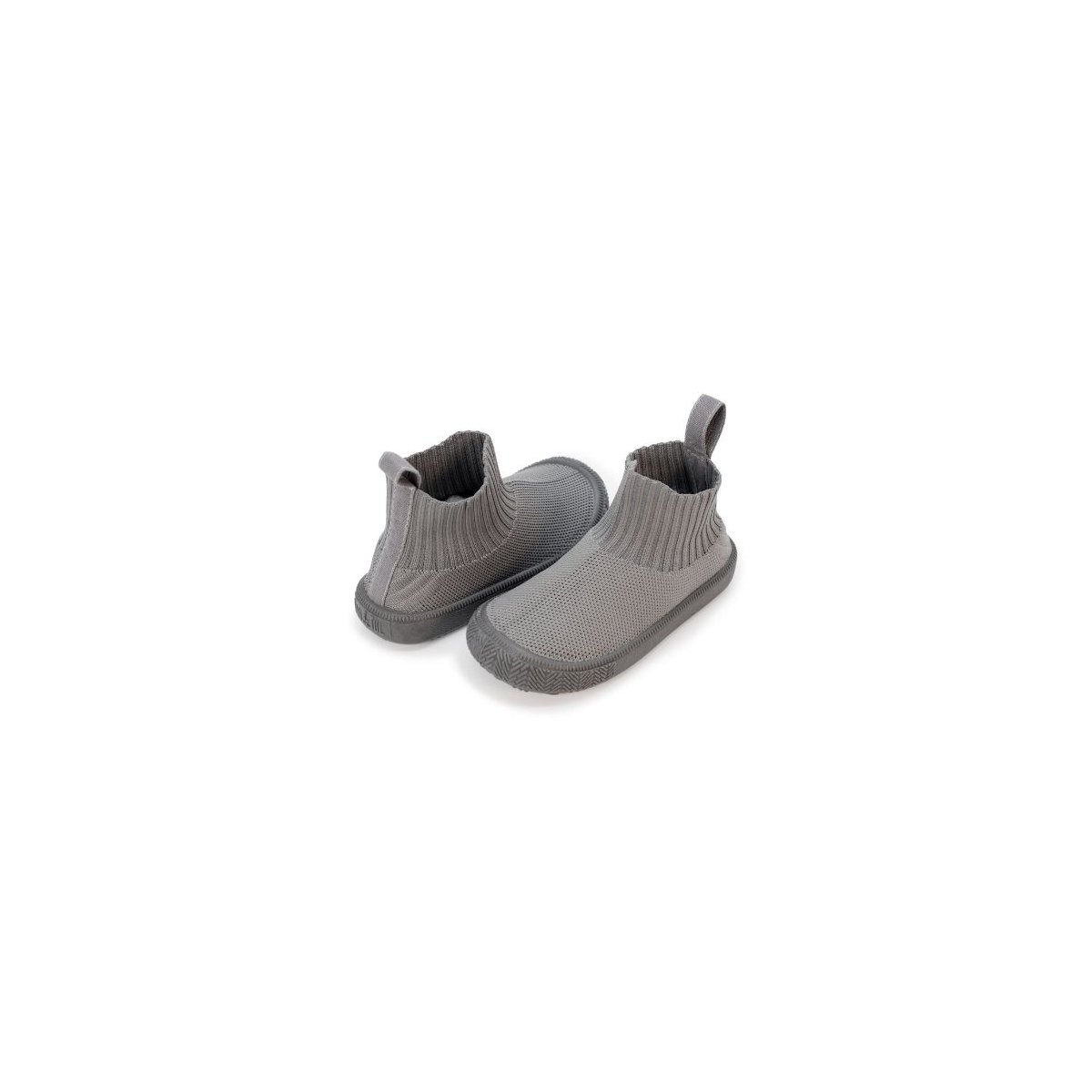 Hi-Top Knit Shoes - Grey