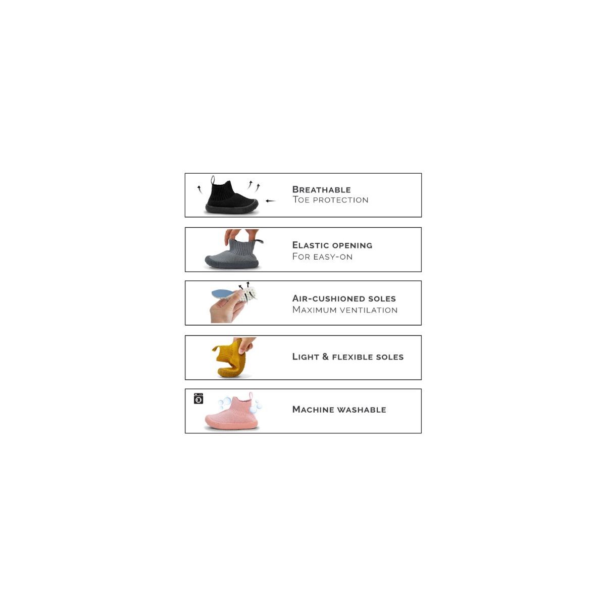 Hi-Top Knit Shoes - Grey