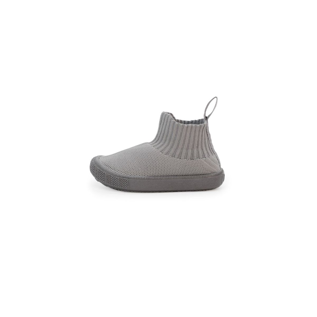 Hi-Top Knit Shoes - Grey