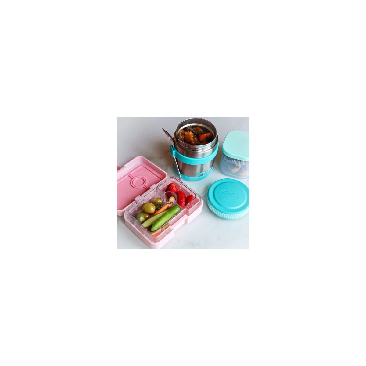 Zuppa Container with Spoon - Caicos Aqua