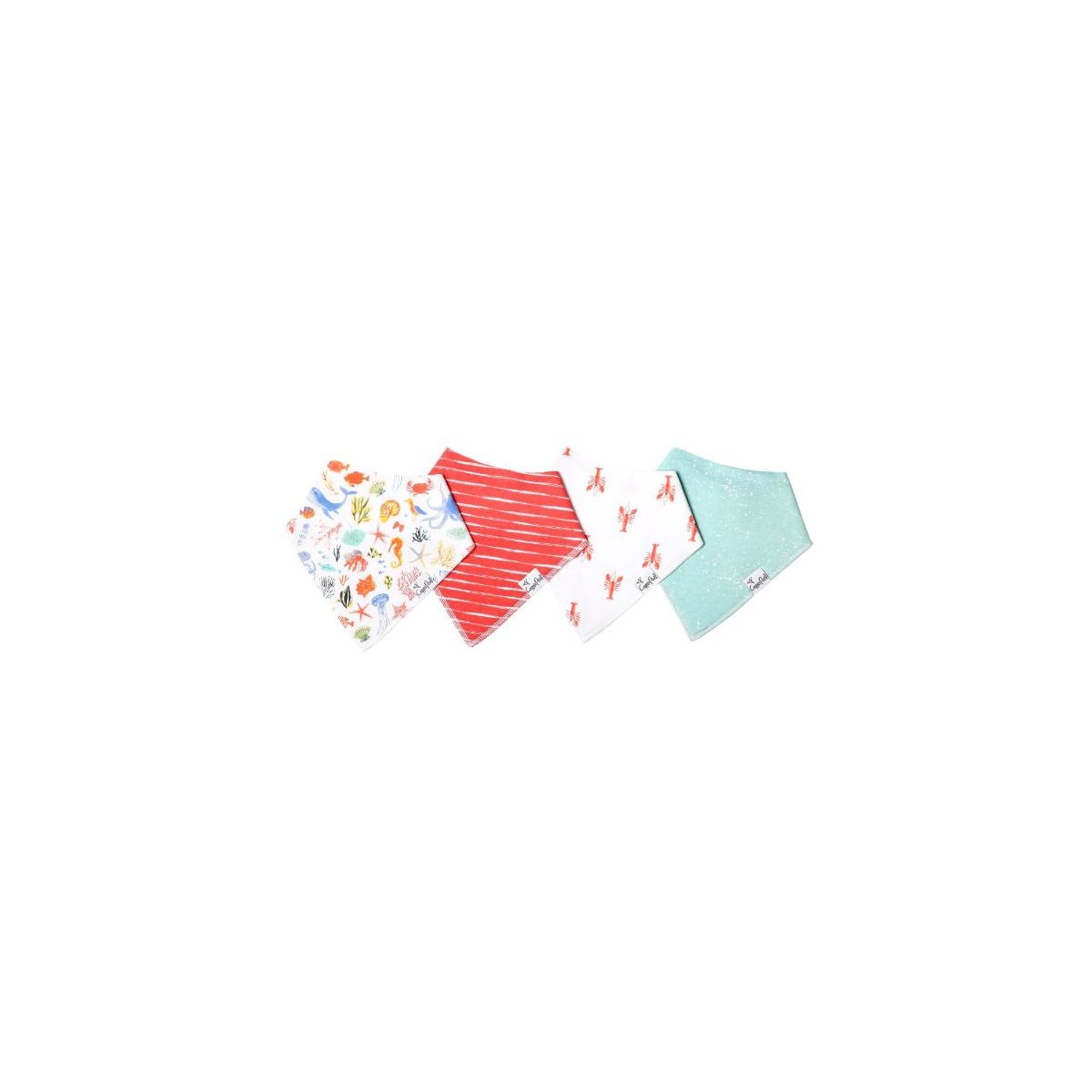 Bandana Bib Set 4 Pack - Nautical