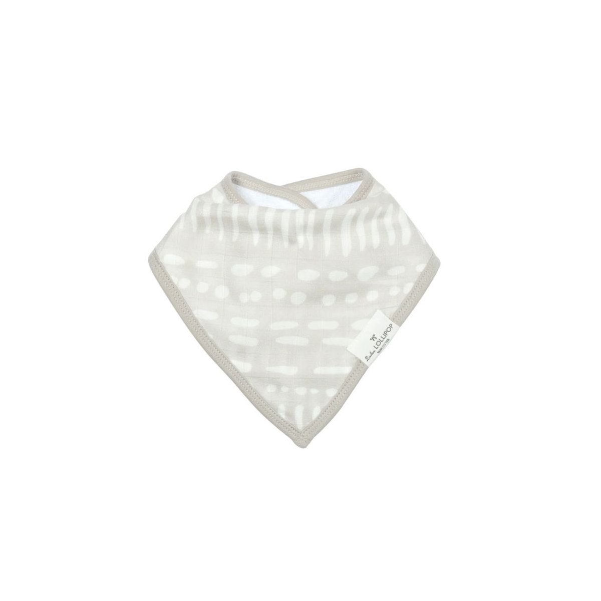 Luxe Muslin 2 Pack Bib Set - Grey Mudcloth