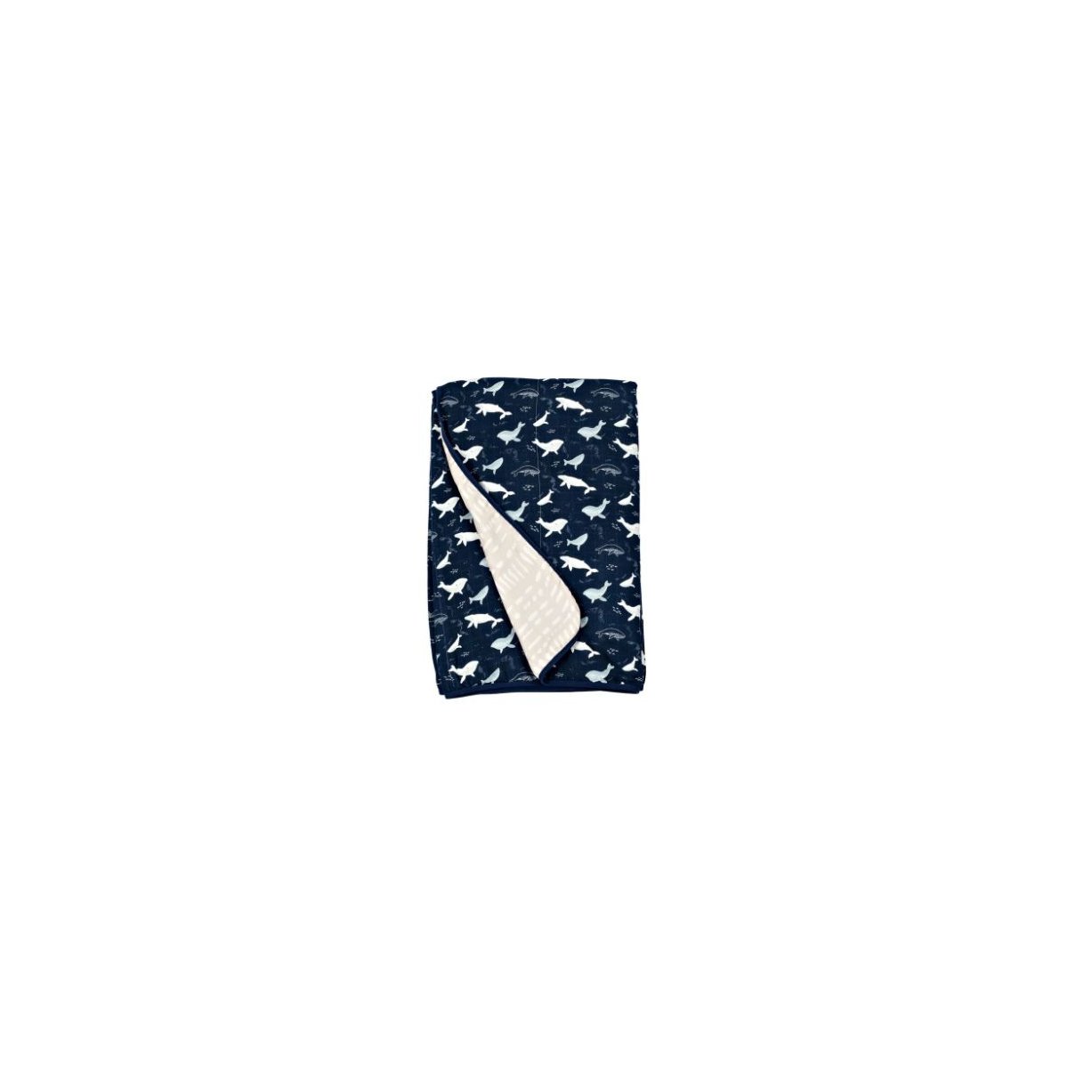 Muslin Quilt 4 Layer - Blue Whales