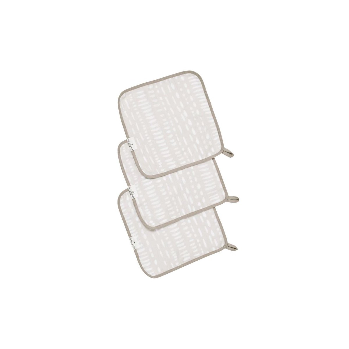 Deluxe Washcloth 3 Pack - Grey Mudcloth