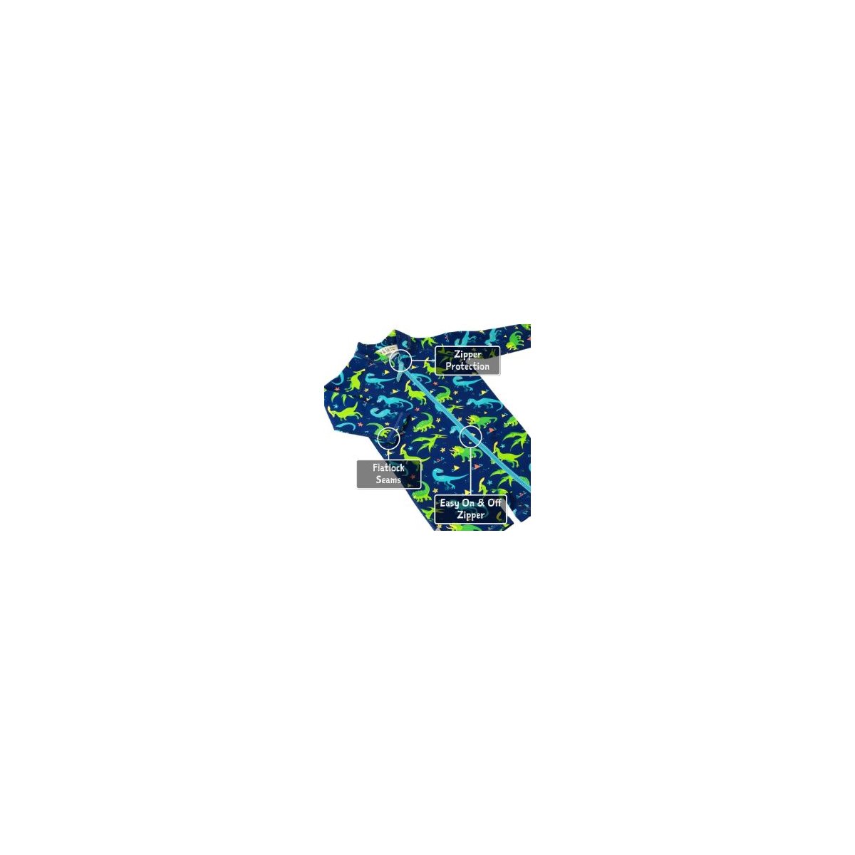 Long Sleeve One Piece UV Jumpsuit - Dinoland