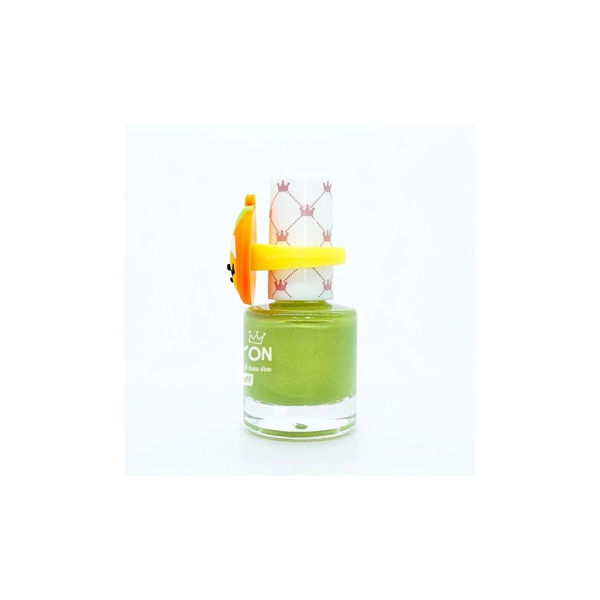 Peel Off Nail Polish Pearl Green with Sloth Ring