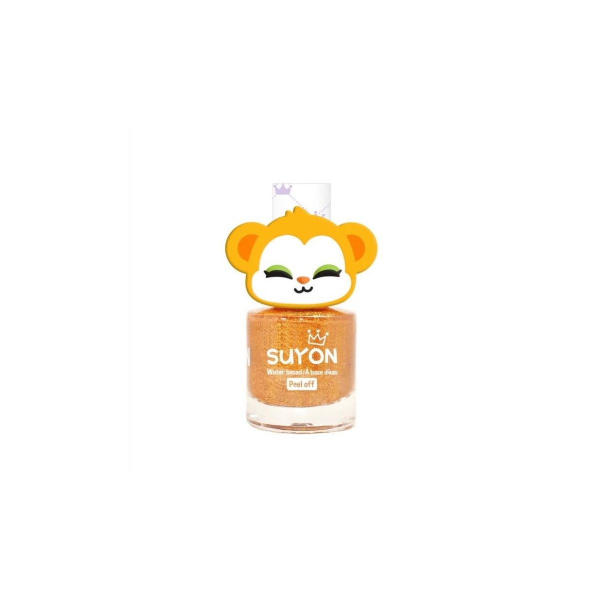 Peel Off Nail Polish Pearl Gold with Monkey Ring