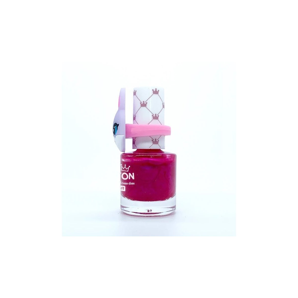Peel Off Nail Polish Dark Purple with Bunny Ring