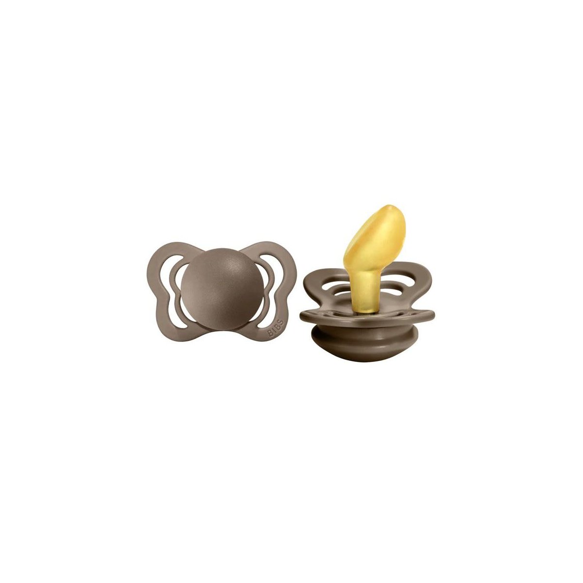 Couture Natural Rubber Pacifier 2 Pack - Dark Oak