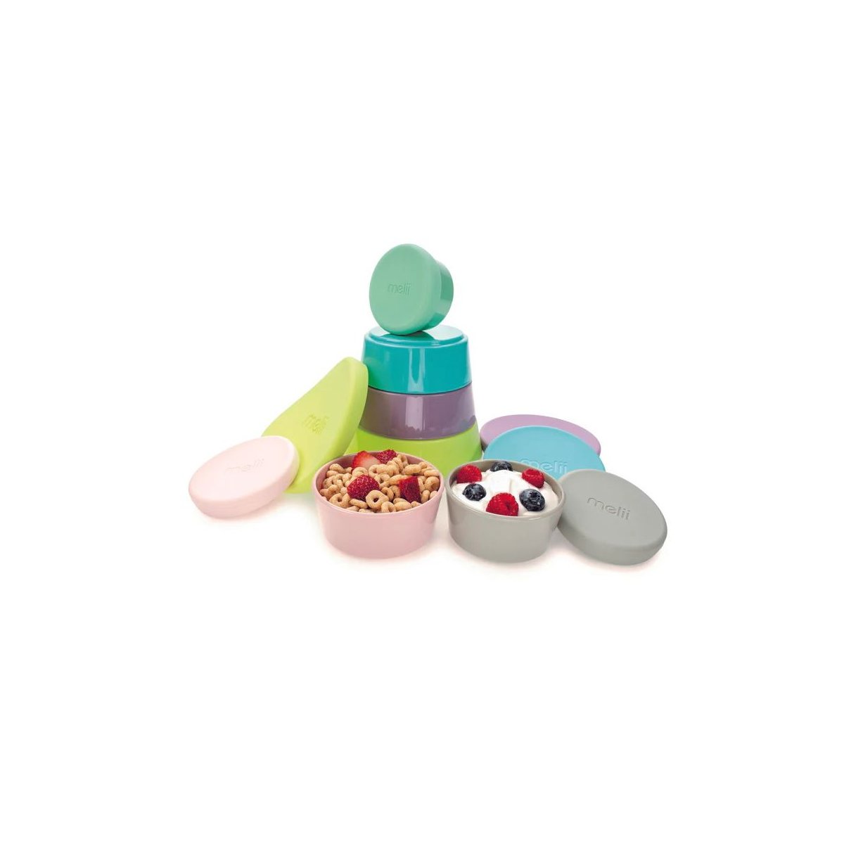 Stacking Containers with Silicone Lids