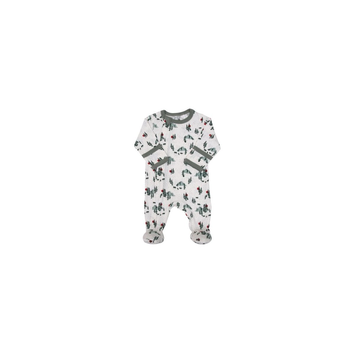 Zipper Footie - Forest