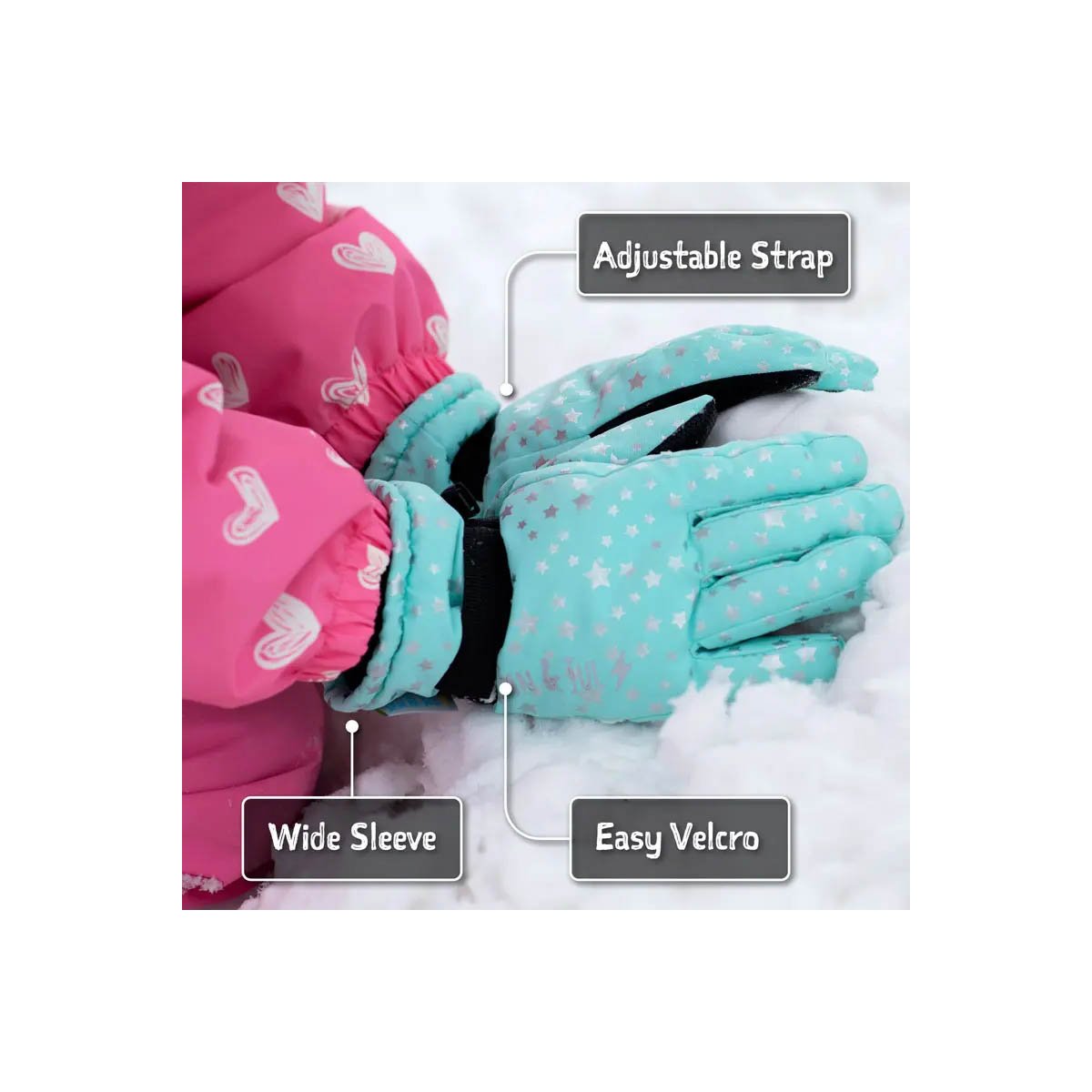 Toasty-Dry Waterproof Snow Gloves Heather Grey