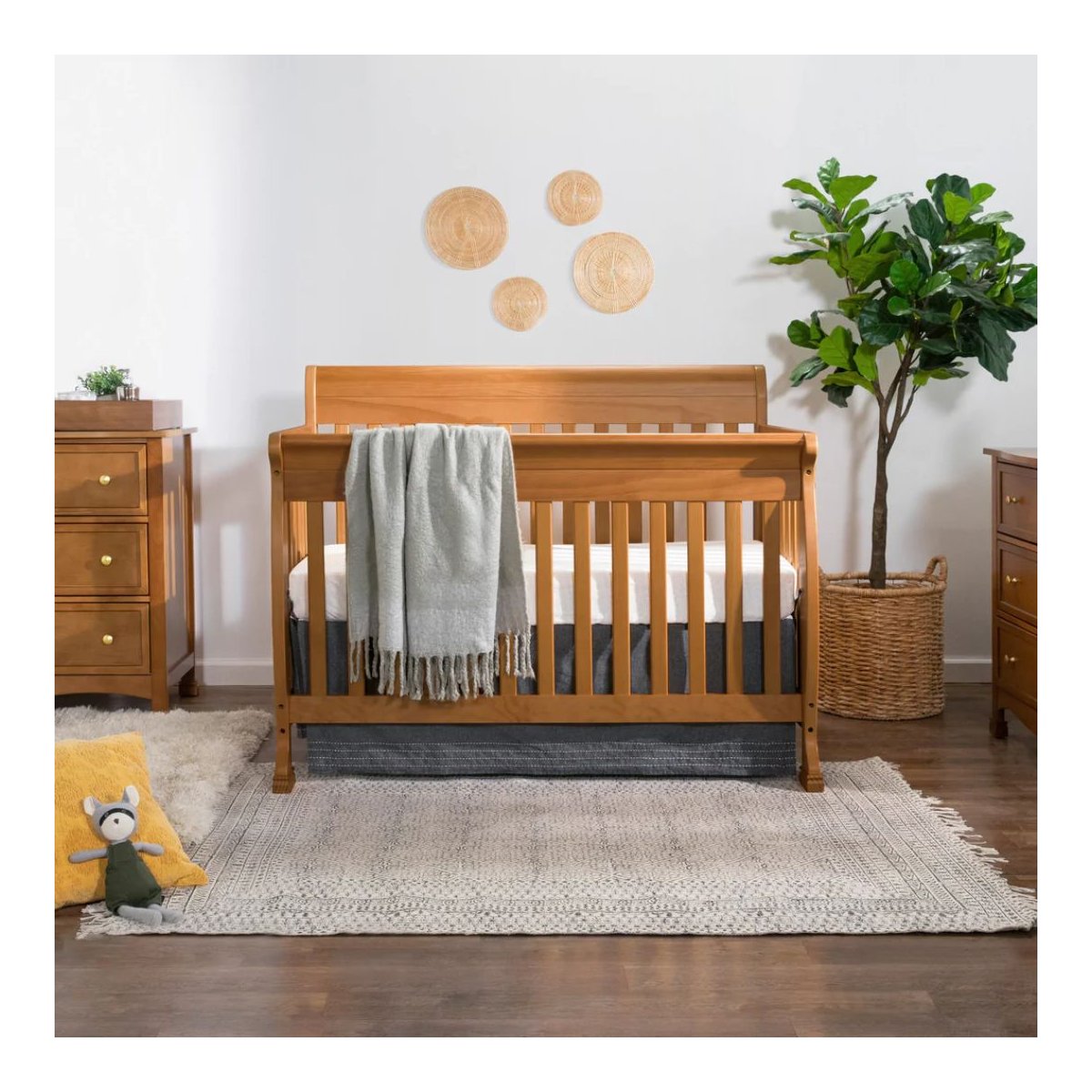 Kalani 4 In 1 Convertible Crib - Chestnut