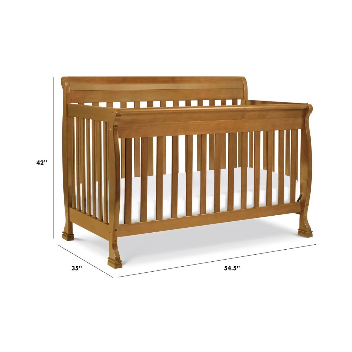 Kalani 4 In 1 Convertible Crib - Chestnut