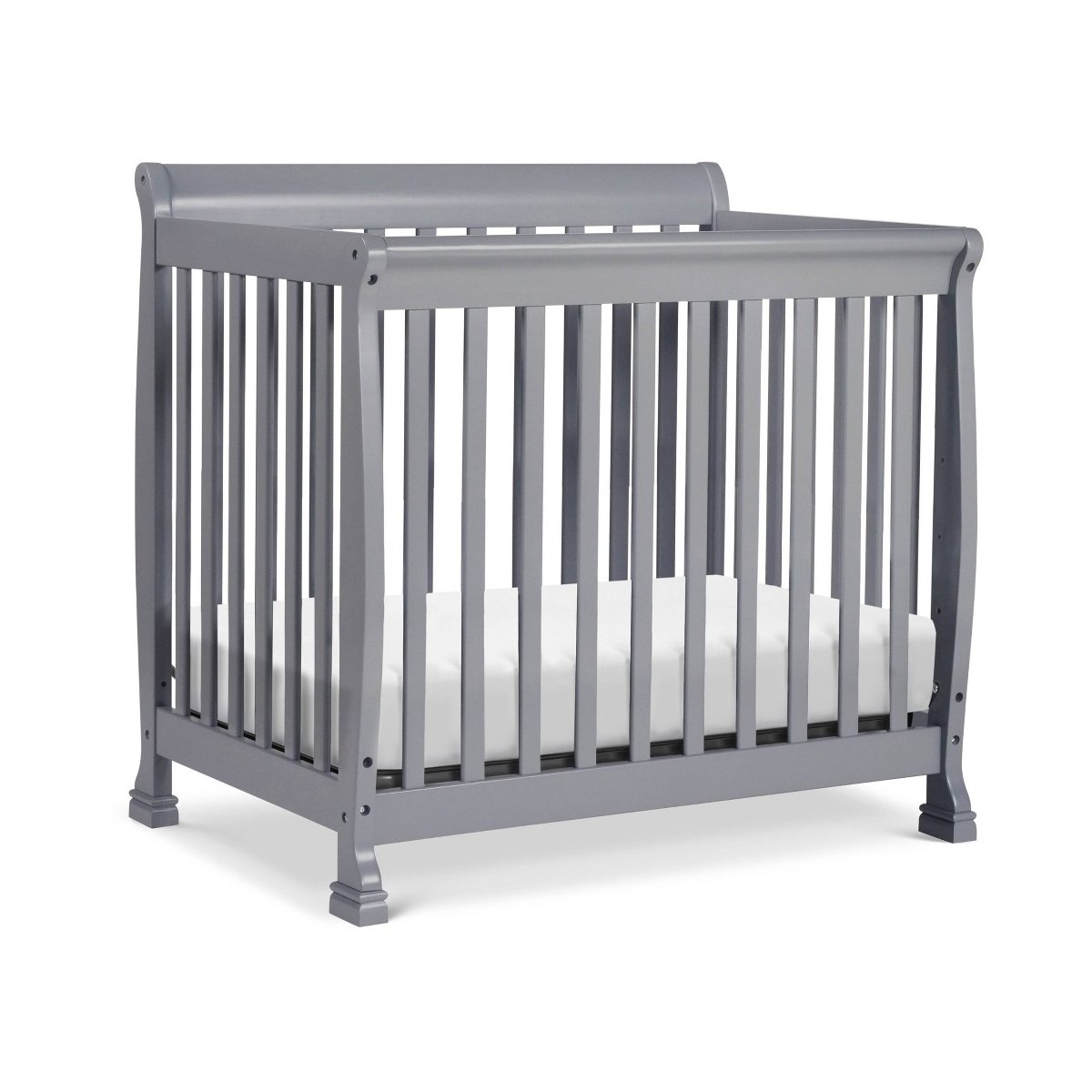 Kalani 4 In 1 Convertible Mini Crib - Grey