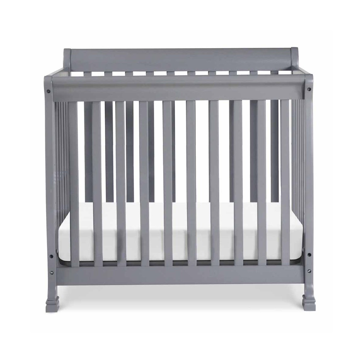 Kalani 4 In 1 Convertible Mini Crib - Grey