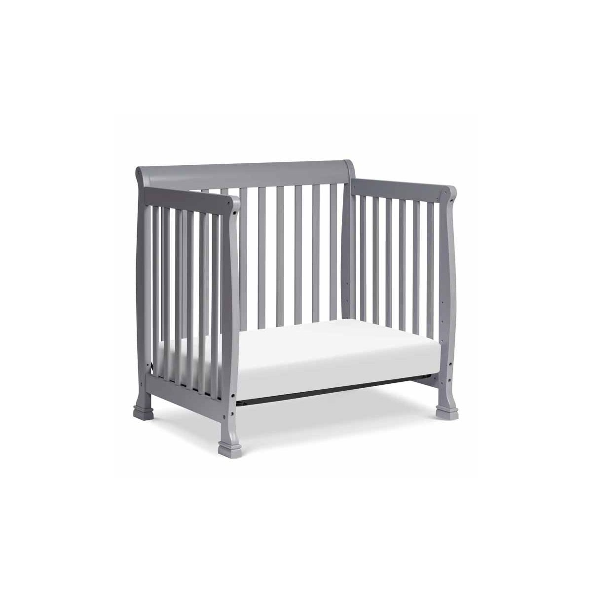 Kalani 4 In 1 Convertible Mini Crib - Grey