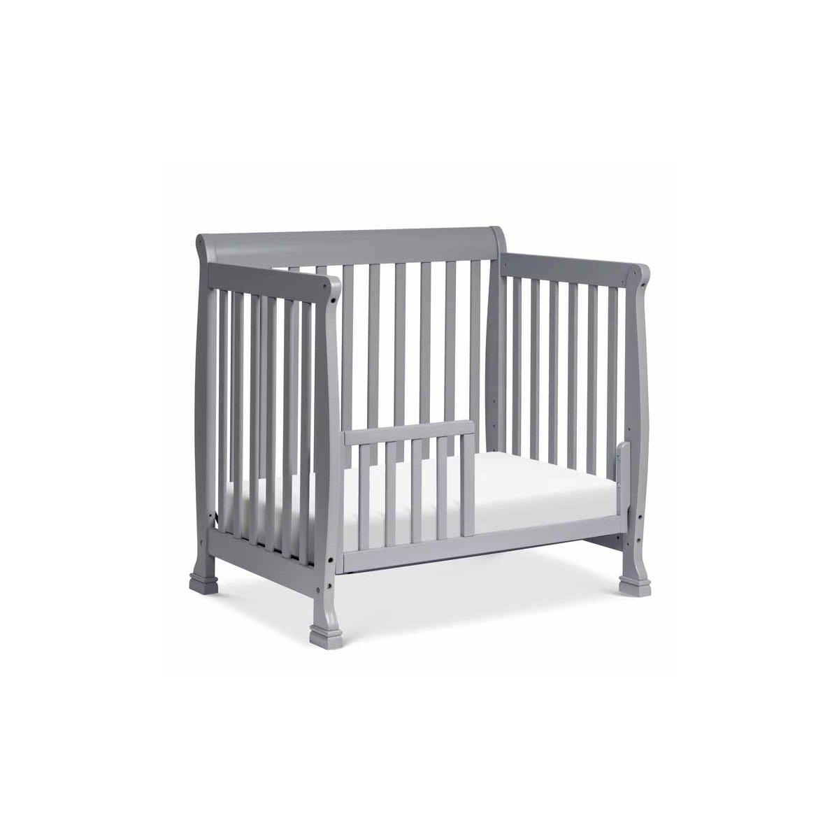 Kalani 4 In 1 Convertible Mini Crib - Grey