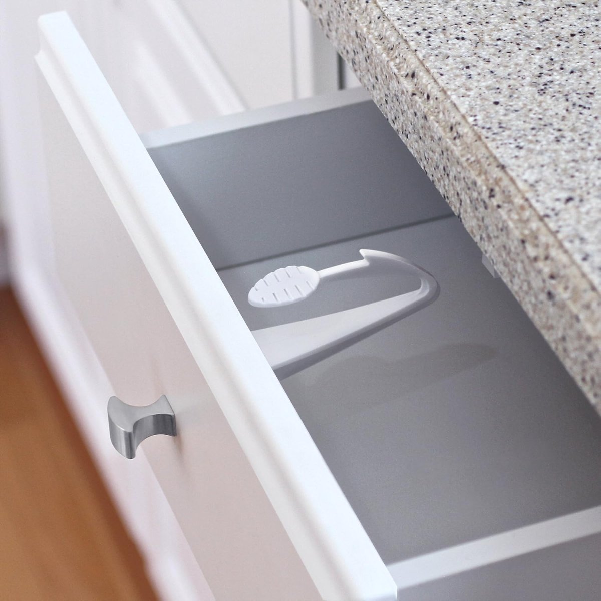 Adhesive Mount Cabinet & Drawer Lock - 4 Pack