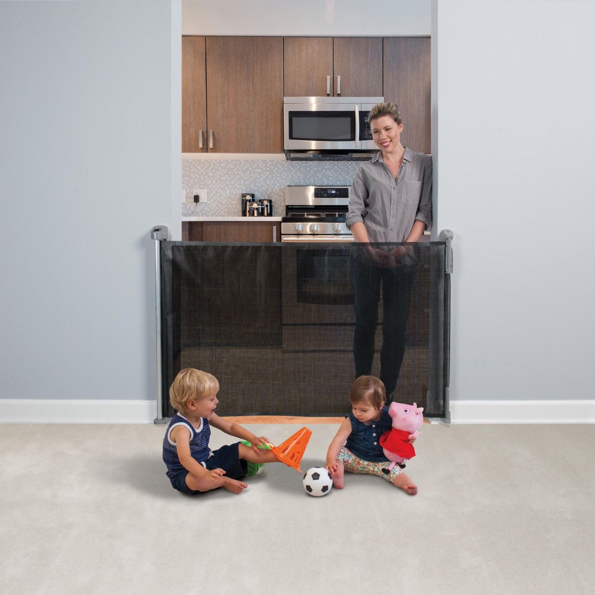 Retractable Safeway Gate - Black