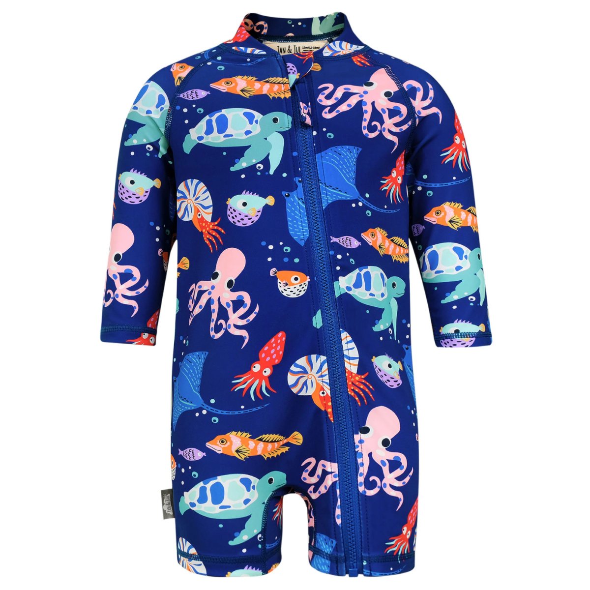 Kids One Piece UV Sun Suit - Sea Friends
