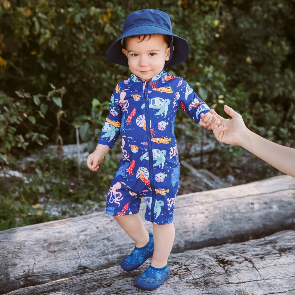 Kids One Piece UV Sun Suit - Sea Friends