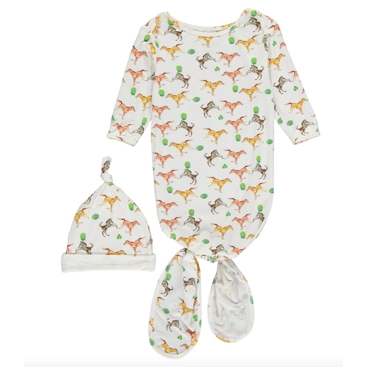 Knotted Gown and Hat - Galloping Horses