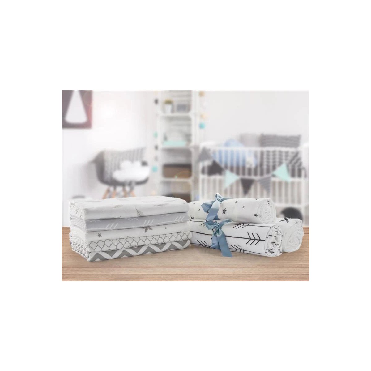Flannel Crib Sheet - Mint