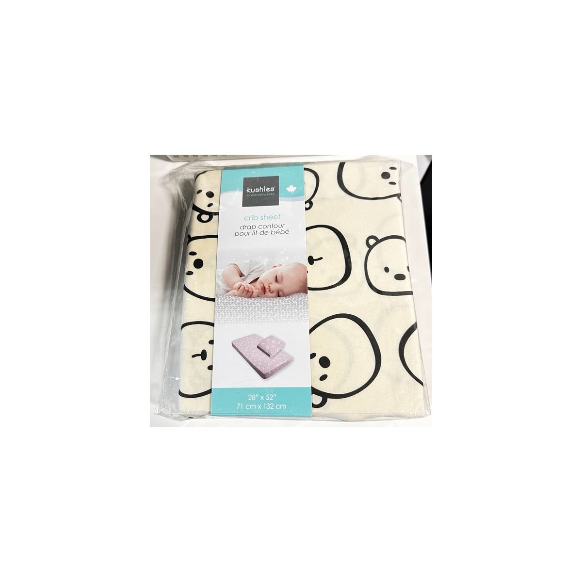 Jersey Fitted Crib Sheet - Yellow Panda