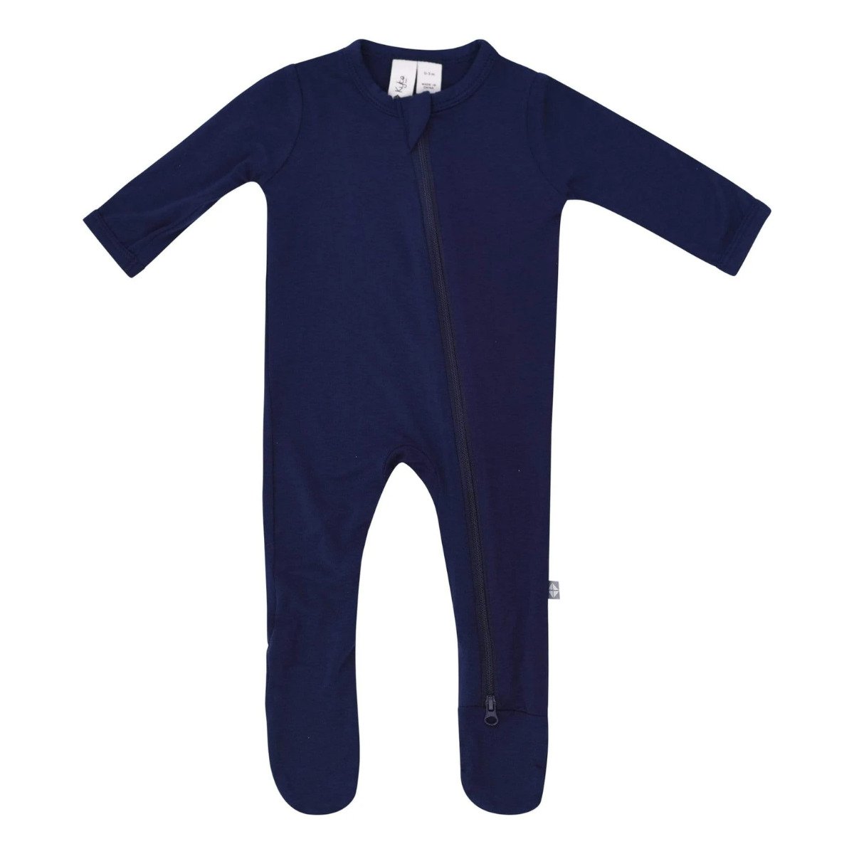 Zippered Footie - Navy - 18-24 months