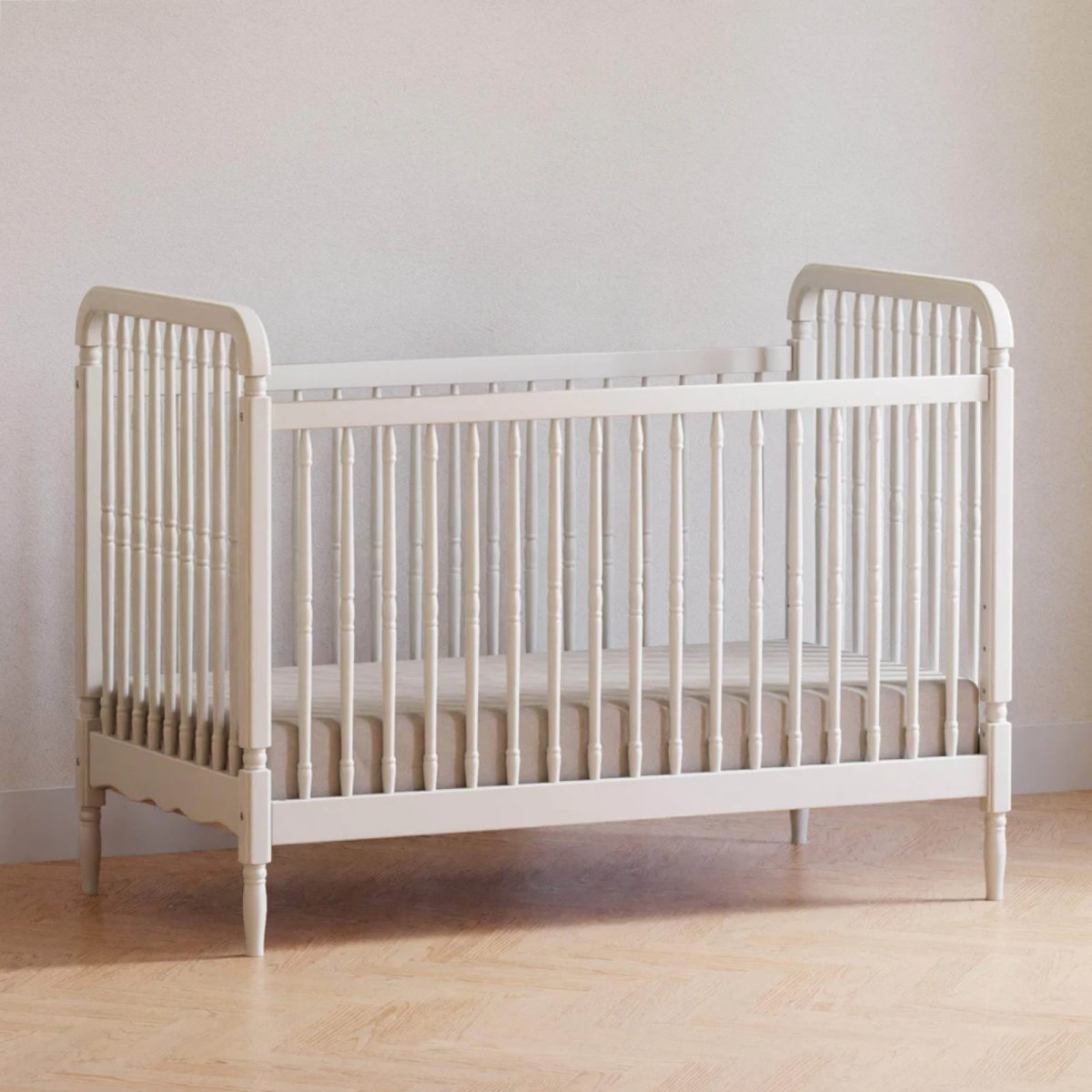Liberty 3-in-1 Convertible Spindle Crib - Warm White