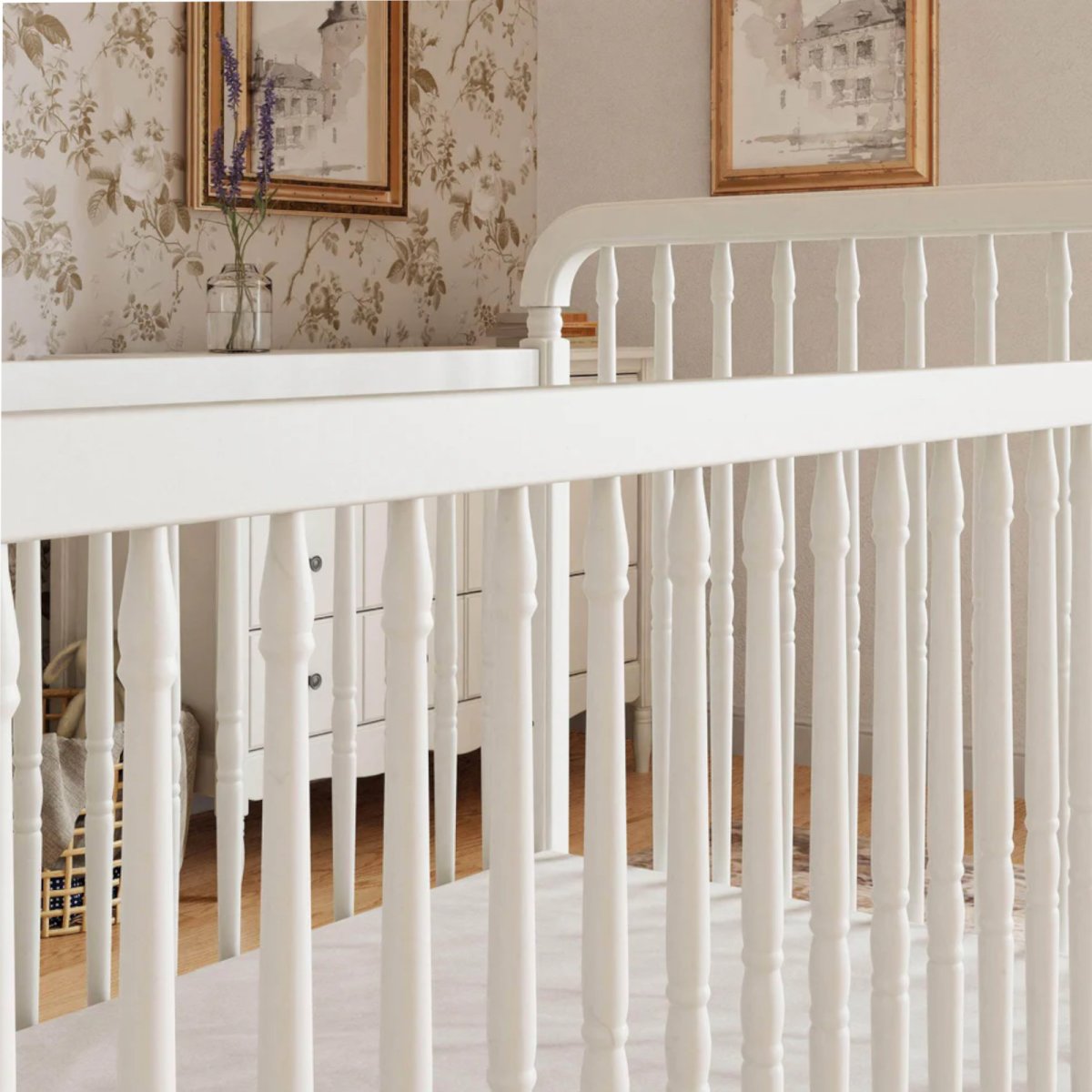 Liberty 3-in-1 Convertible Spindle Crib - Warm White