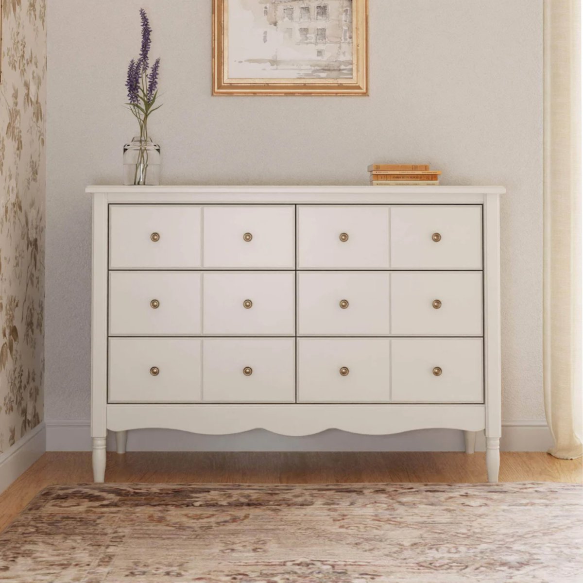Liberty 6-Drawer Assembled Dresser - Warm White