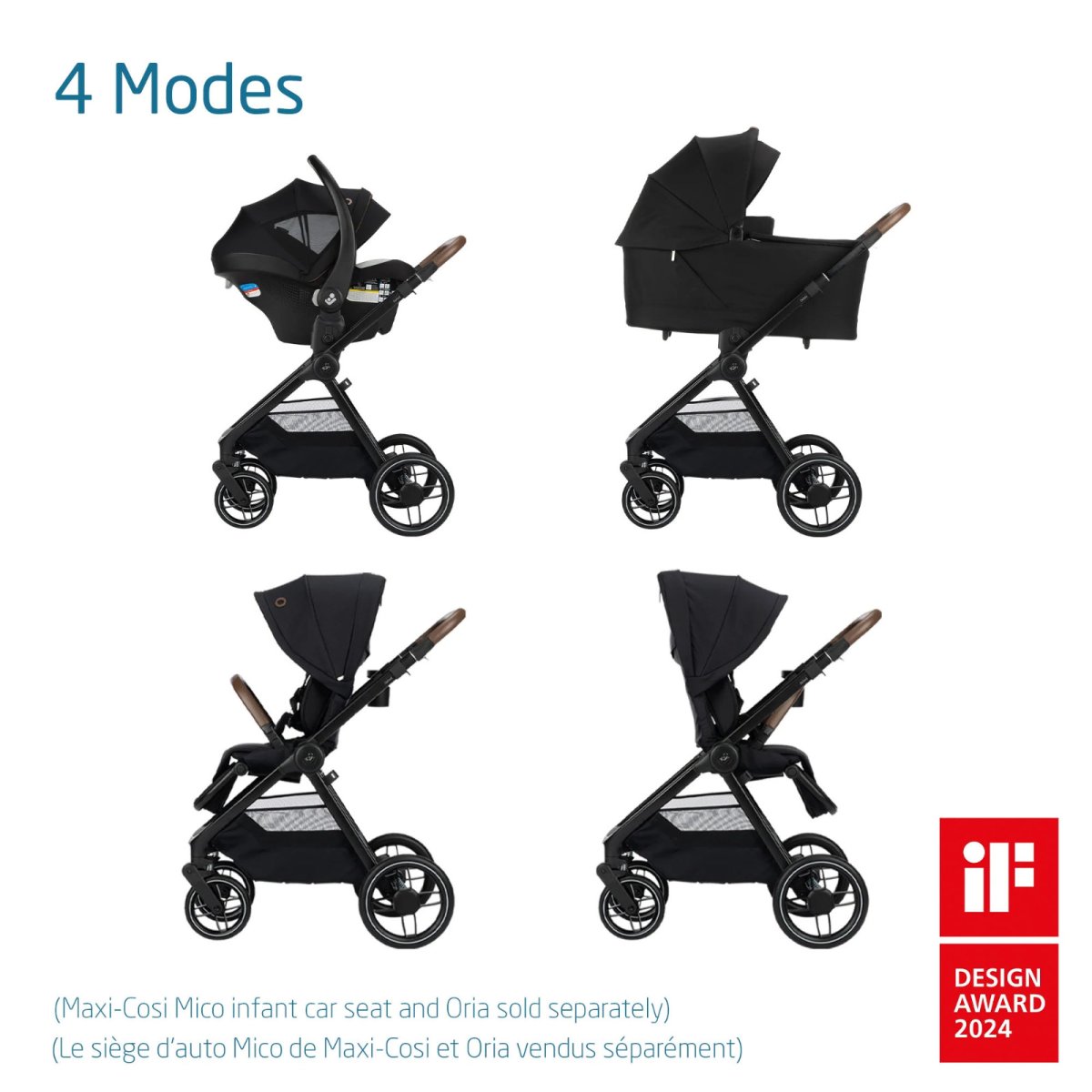 Oxford Stroller - Essential Black