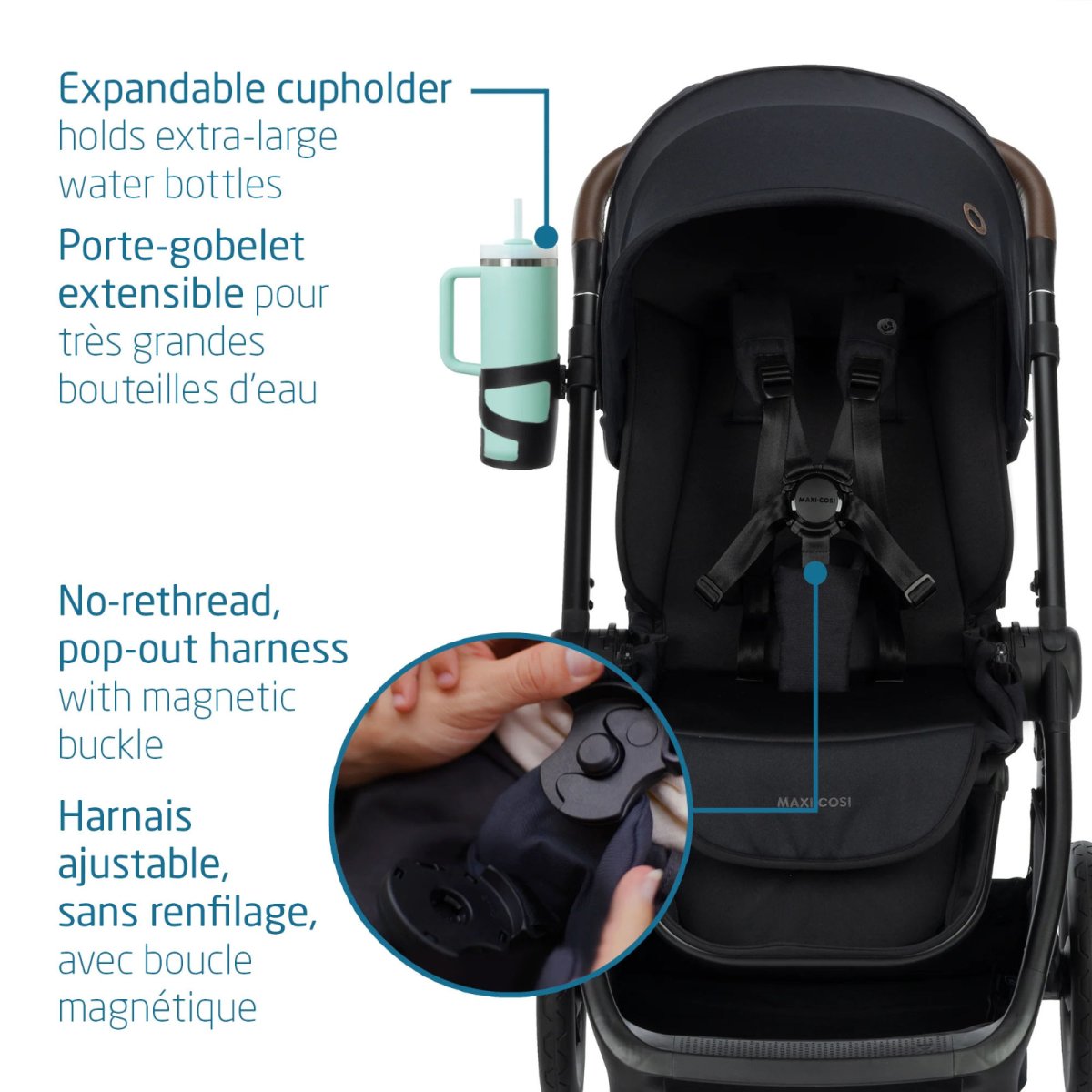 Oxford Stroller - Essential Black