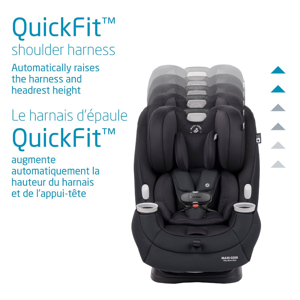 Pria All In One Convertible Car Seat - Authentic Black