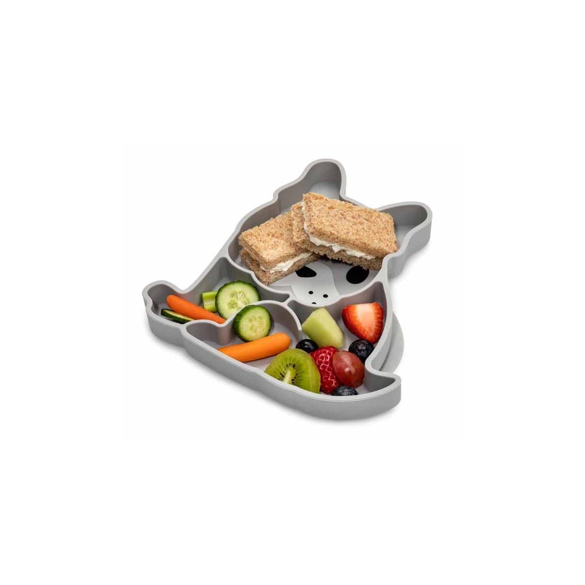 Silicone Divided Plate - Bulldog