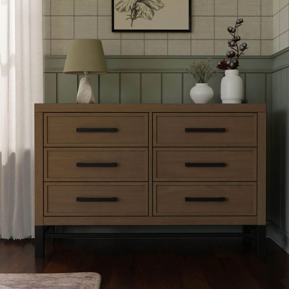 Newbern 6 Drawer Assembled Dresser - Driftwood