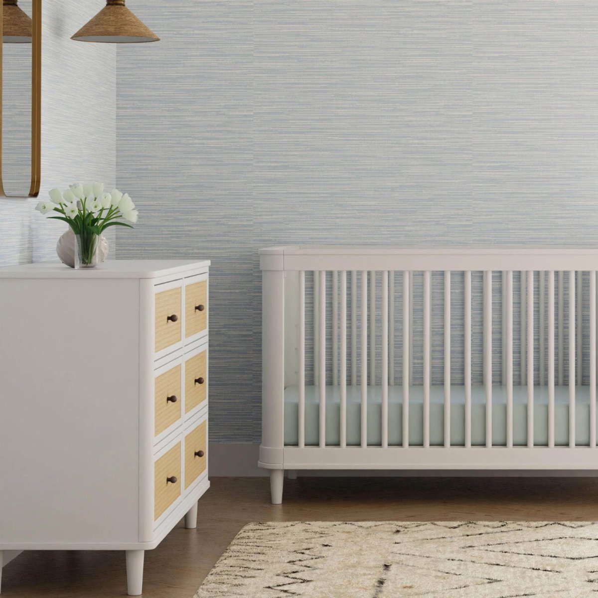 Marin with Cane 6 Drawer - Warm White and Honey cane