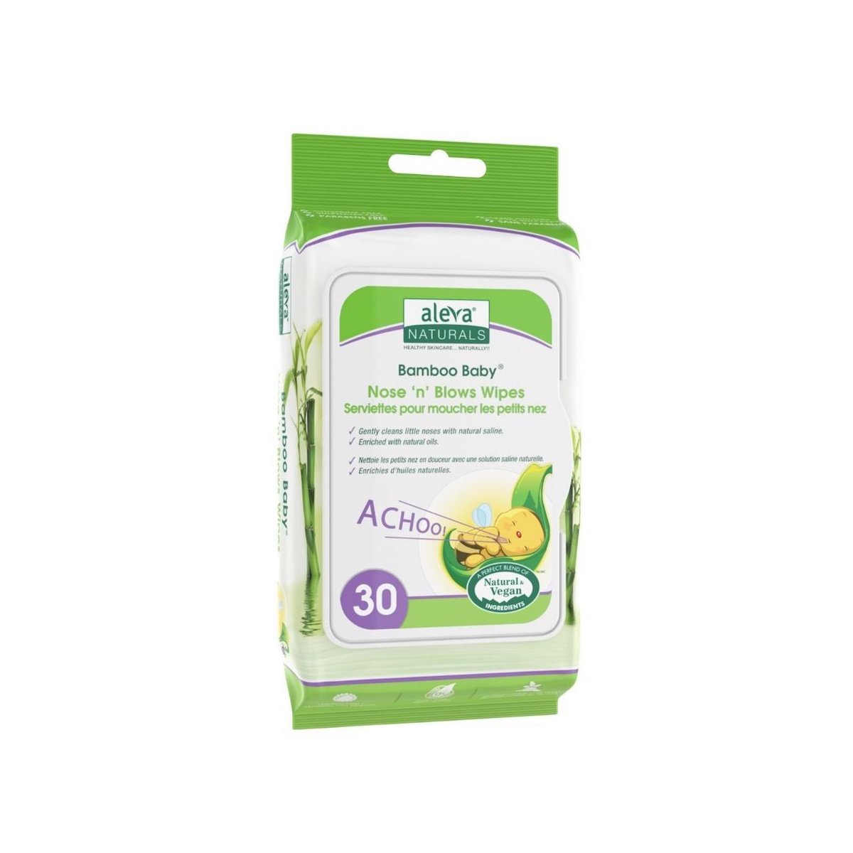 Bamboo Baby Nose N Blows Wipes 30 Count