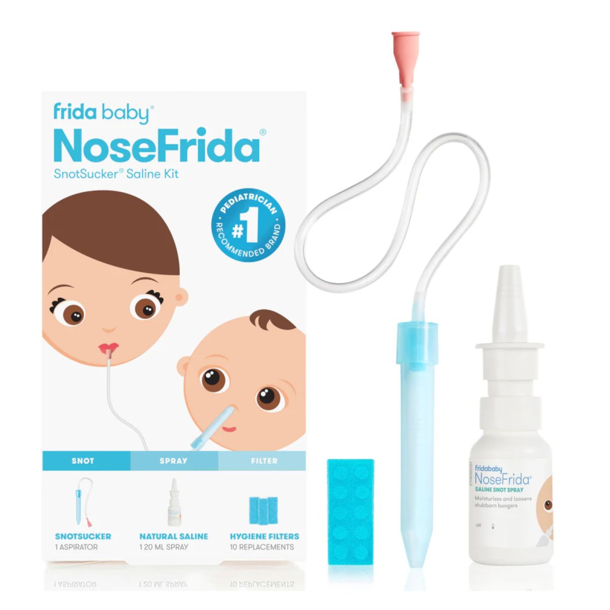 NoseFrida The Snotsucker Saline Kit